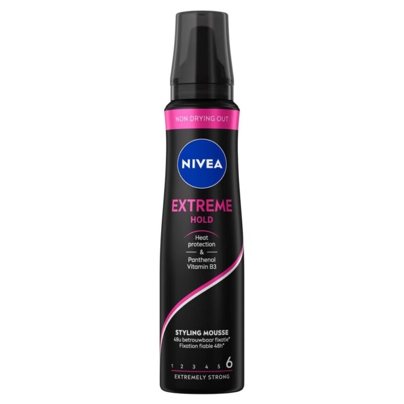موس حالت‌دهنده و حجم‌دهنده مو با تثبیت فوق‌العاده قوی نیوآ NIVEA Extreme Hold 6 حجم 150 میل - Image 2