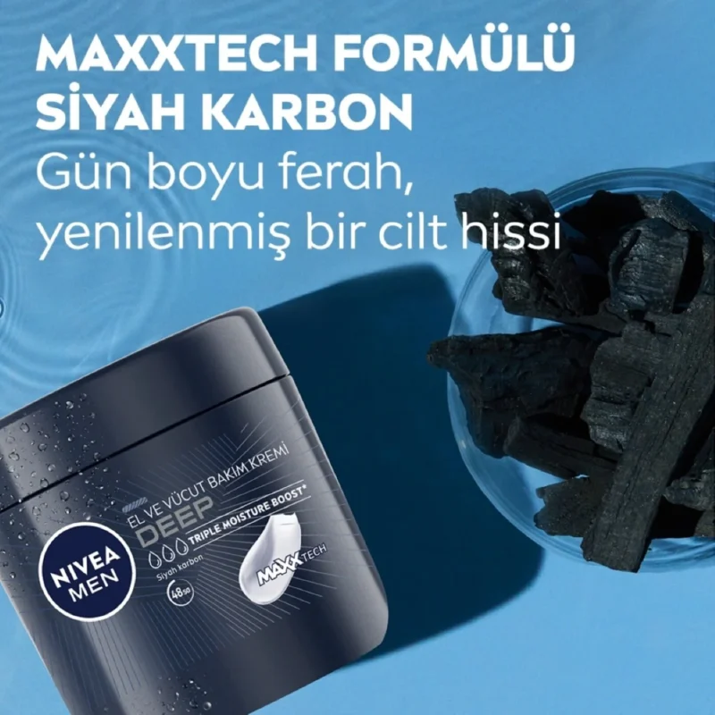 کرم مرطوب‌کننده دست و بدن مردانه نیوآ Nivea Men Deep Impact حجم 400 میل - Image 3