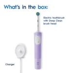 مسواک برقی اورال بی Oral-B Vitality Pro Purple با 3 حالت مسواک‌زدن و تایمر 2 دقیقه‌ای رنگ بفنش - Image 3