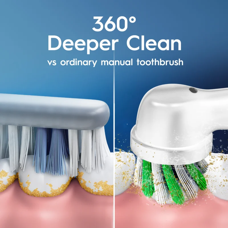 مسواک برقی اورال بی Oral-B Vitality Pro Purple با 3 حالت مسواک‌زدن و تایمر 2 دقیقه‌ای رنگ بفنش - Image 4