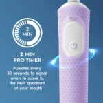 مسواک برقی اورال بی Oral-B Vitality Pro Purple با 3 حالت مسواک‌زدن و تایمر 2 دقیقه‌ای رنگ بفنش - Image 6