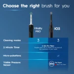 مسواک برقی اورال بی Oral-B Vitality Pro Black با 3 حالت مسواک‌زدن و تایمر 2 دقیقه‌ای رنگ مشکی - Image 5