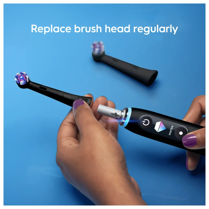 سری یدک مسواک برقی اورال بی Oral-B iO Radiant Whiteکمک به حذف لکه‌های سطحی دندان رنگ مشکی بسته 2 عددی - Image 4