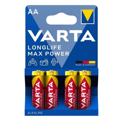 باتری قلمی آلکالاین وارتا VARTA Long Life Max Power AA بسته 4 عددی