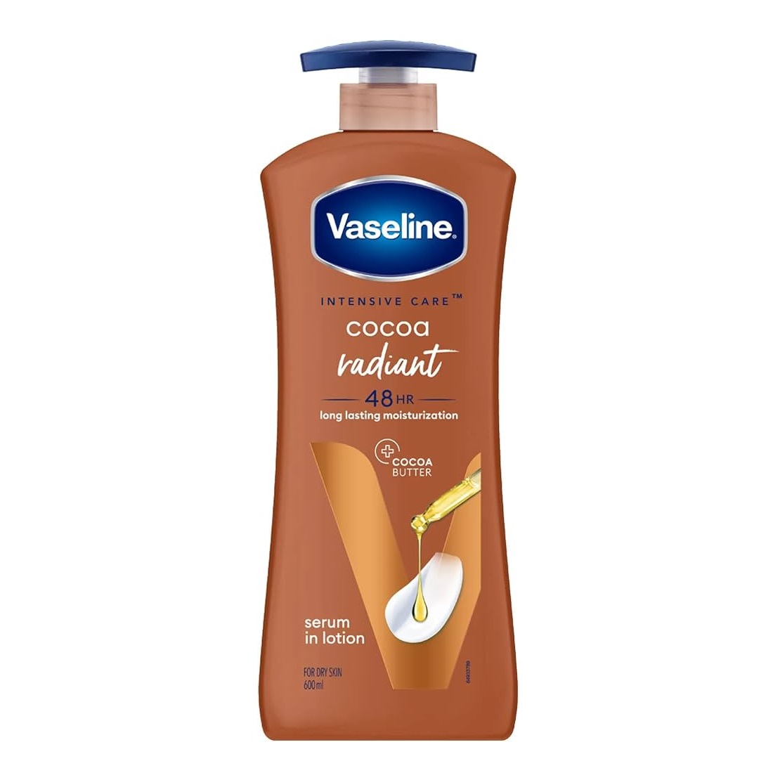 Vaseline Cocoa Radiant Serum In Lotion 600ml لوسیون بدن سرمی مرطوبکننده و مغذی وازلین Vaseline Cocoa Radiant حاوی کره کاکائو و شیباتر حجم 600 میل - Image 1