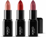 ست 3 عددی رژ لب کرمی و کیکو میلانو KIKO Milano Smart Fusion Lipstick شامل شماره‌های 404، 416 و 429 - Image 3