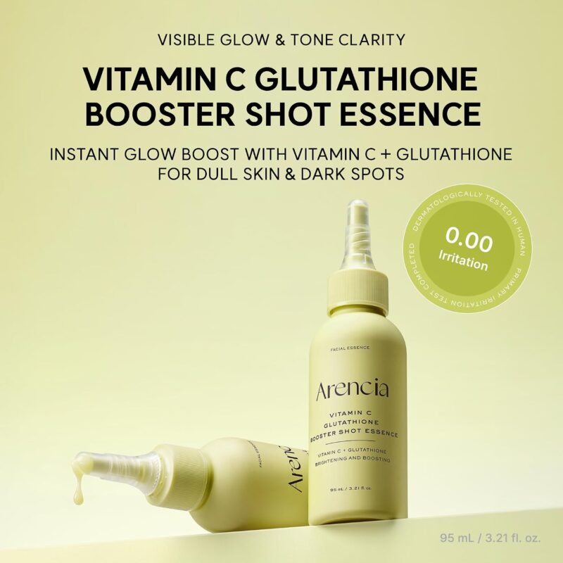 اسنس روشن‌کننده و ضدلک آرنسیا Arencia Vitamin C Glutathione Booster Shot حاوی ویتامین C، گلوتاتیون و نیاسینامید حجم 95 میل - Image 2