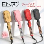 برس حرارتی صاف‌کننده و حالت‌دهنده مو انزو ENZO EN-4002 Black KERATIN رنگ مشکی - Image 3
