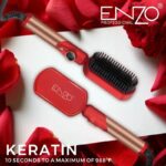 برس حرارتی صاف‌کننده و حالت‌دهنده مو انزو ENZO EN-4002 Red KERATIN رنگ قرمز - Image 3