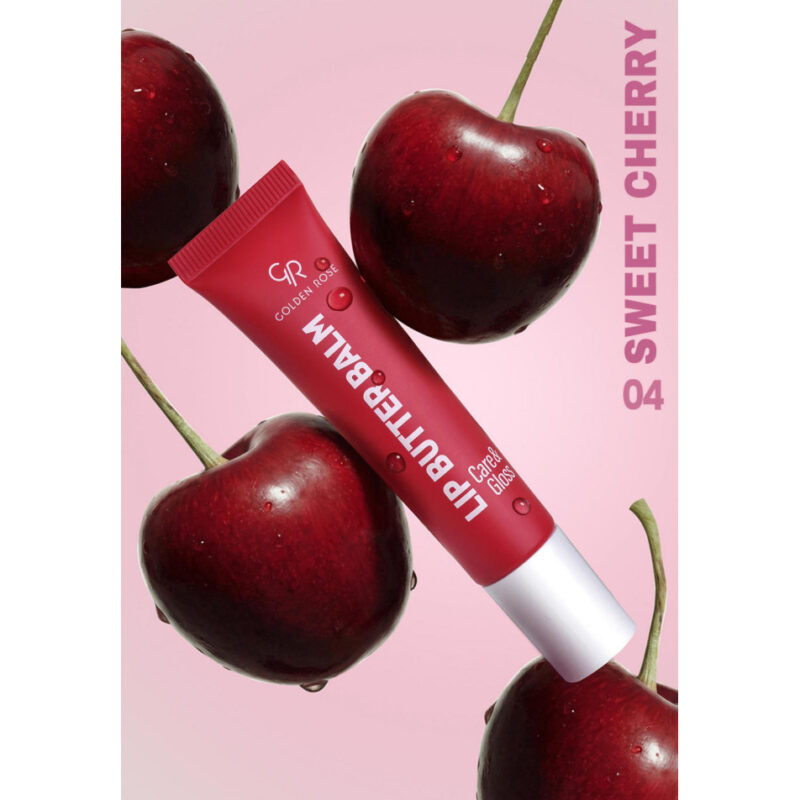 بالم لب مرطوب‌کننده و براق‌کننده گلدن رز Golden Rose Lip Butter Balm Care & Gloss رنگ 04 SWEET CHERRY - Image 4