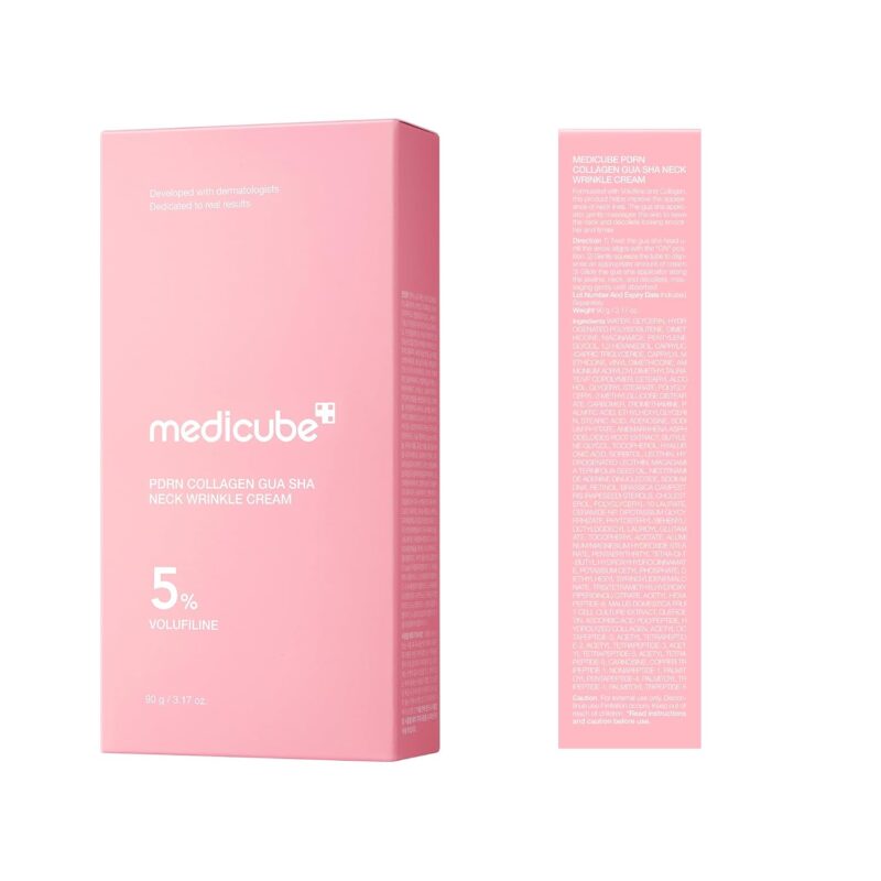 کرم ضدچروک و سفت‌کننده گردن مدیکوب Medicube PDRN Collagen Gua Sha Neck Wrinkle Cream حاوی وولوفیلین 5٪ حجم 90 گرم - Image 2