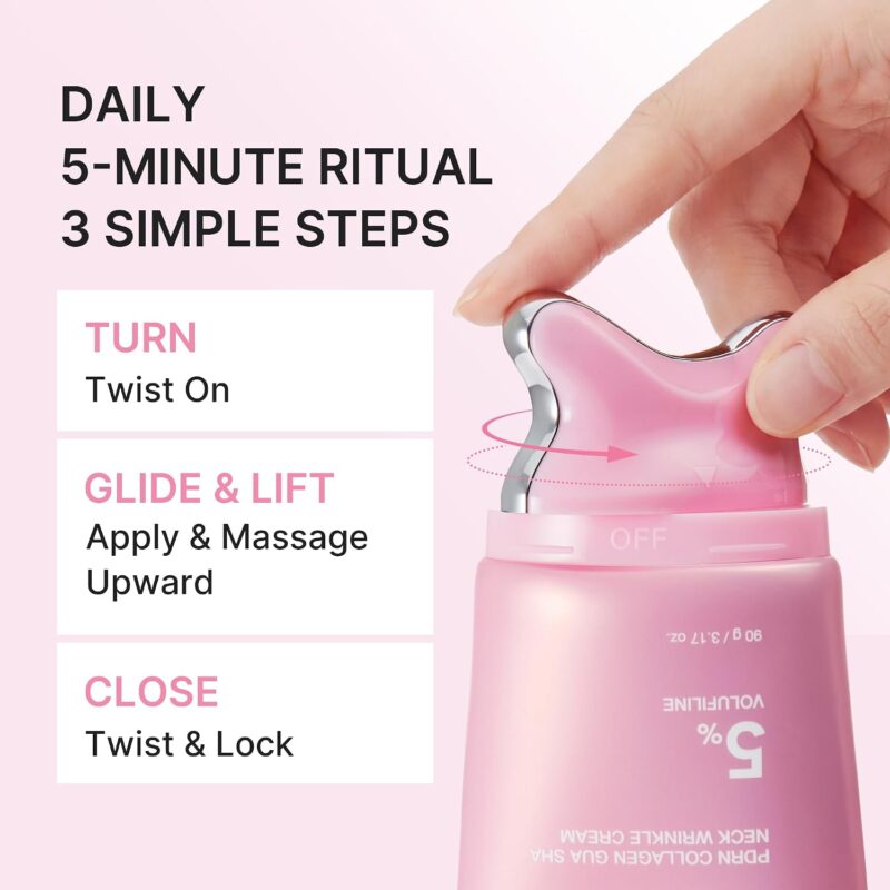 کرم ضدچروک و سفت‌کننده گردن مدیکوب Medicube PDRN Collagen Gua Sha Neck Wrinkle Cream حاوی وولوفیلین 5٪ حجم 90 گرم - Image 7