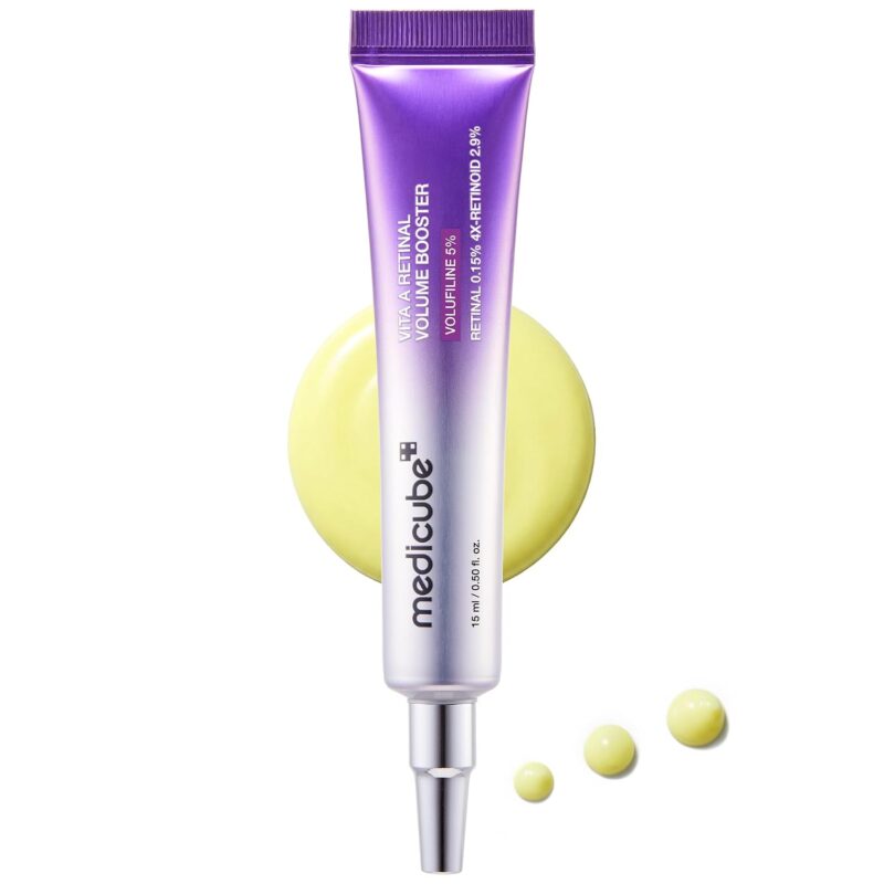 سرم ضدچروک و حجم‌دهنده پوست مدیکوب Medicube Vita A Retinal Volume Booster حاوی 0.15% رتینال و 5% وولوفیلین حجم 15 میل - Image 2