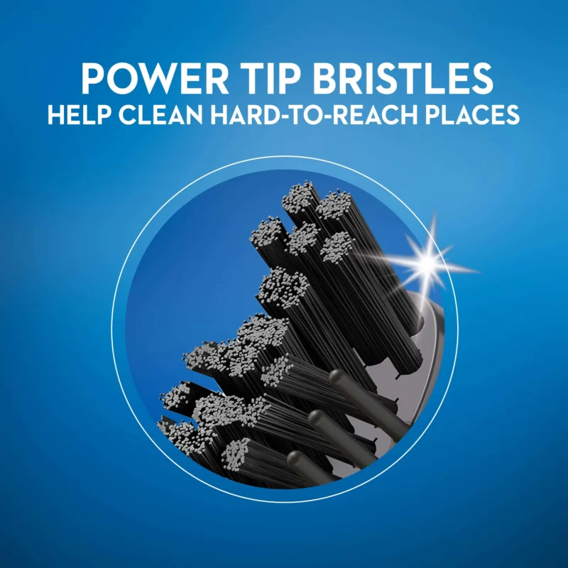 مسواک نرم و فوق‌باریک اورال-بی Oral-B Cross Action Gentle Clean Ultrathin Charcoal با برس Extra Soft - Image 5