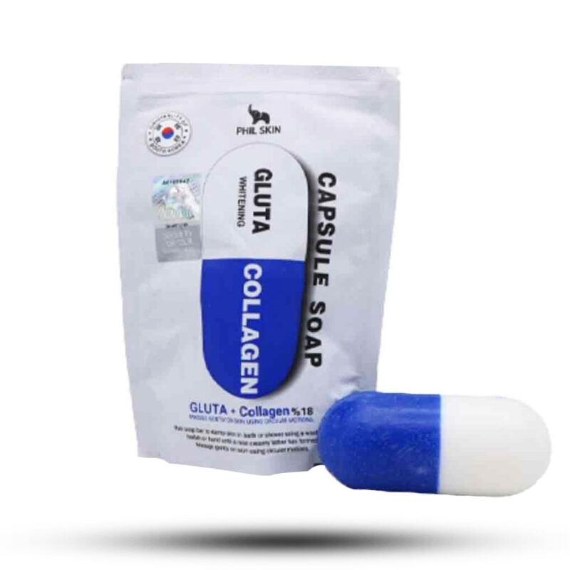 صابون ضدچروک و لیفتینگ گلوتا فیل اسکین Phil Skin gluta whitening Collagen حاوی کلاژن بسته 1 عددی - Image 2