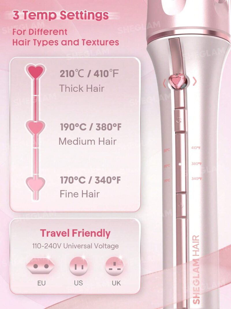 دستگاه فر کننده مو شیگلم SHEGLAM Cupid's Charm One-Touch Instant Curler سایز 25mm - Image 10