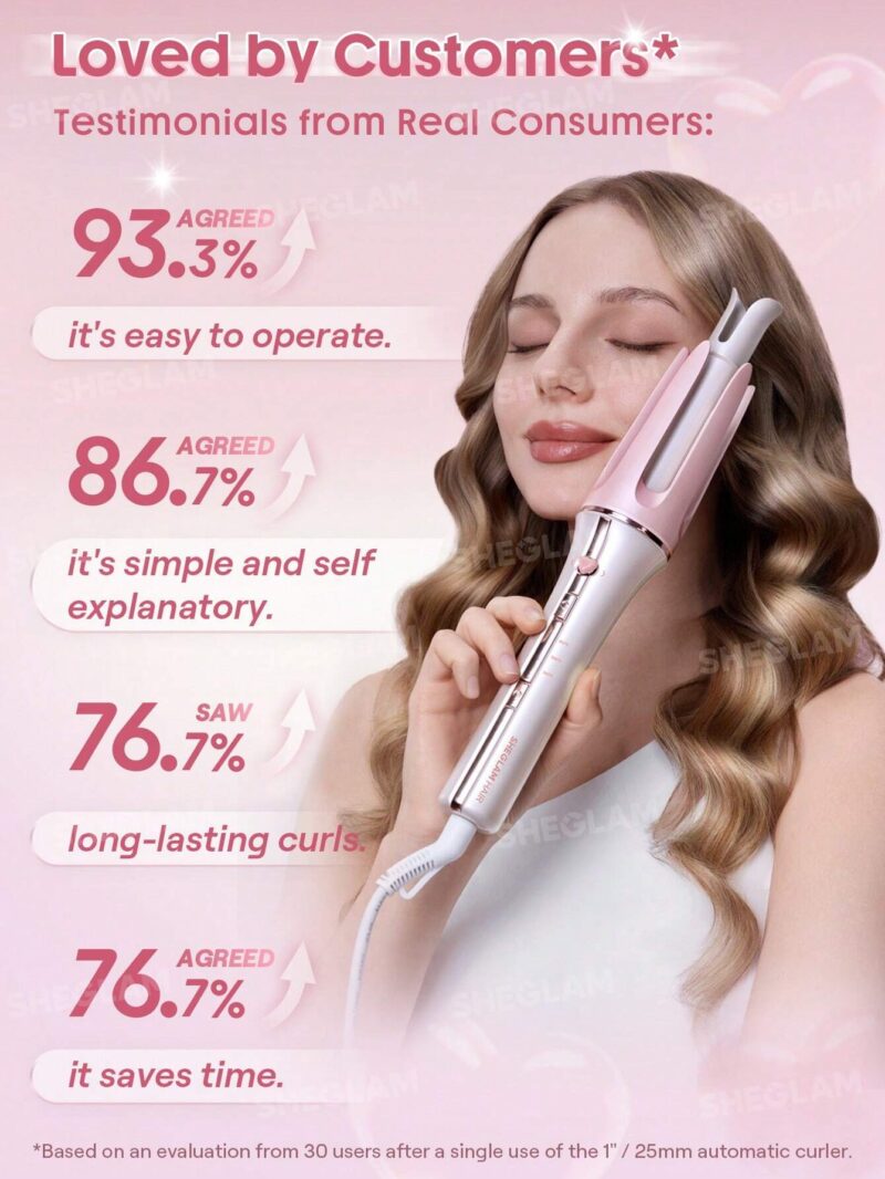 دستگاه فر کننده مو شیگلم SHEGLAM Cupid's Charm One-Touch Instant Curler سایز 25mm - Image 11