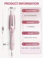 دستگاه فر کننده مو شیگلم SHEGLAM Cupid's Charm One-Touch Instant Curler سایز 25mm - Image 13