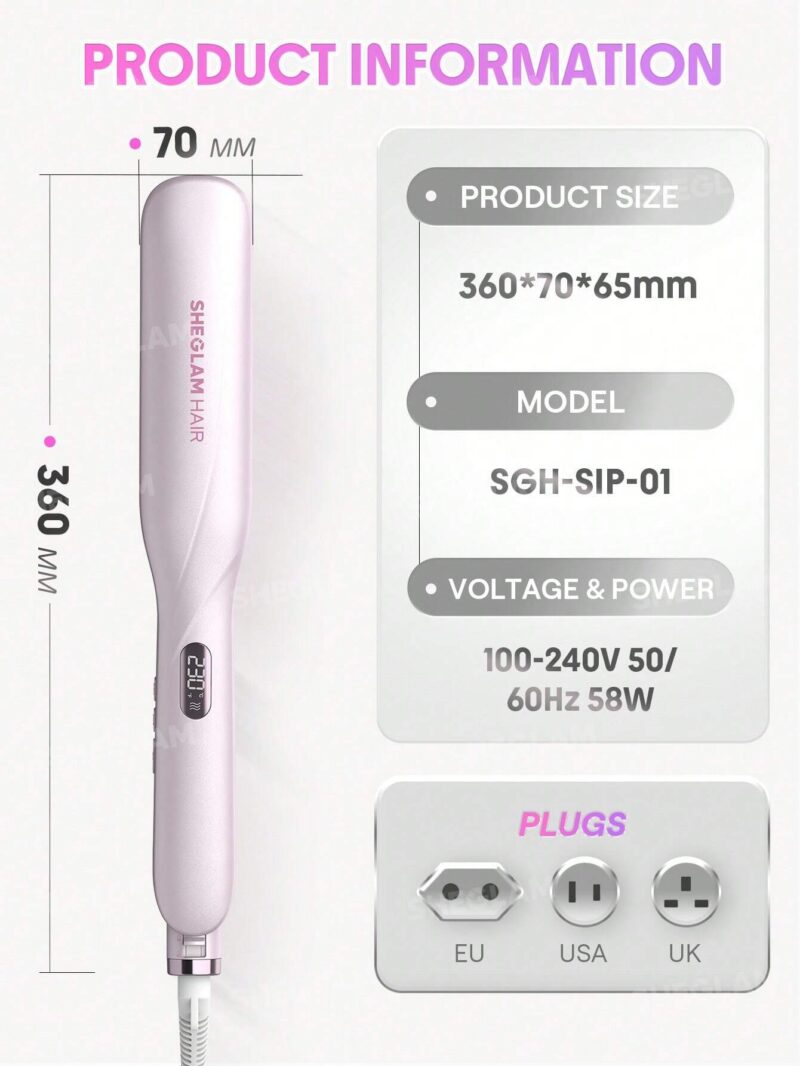 اتو بخار مو شیگلام SHEGLAM Hydra Shot Steam Iron Pro - Image 10