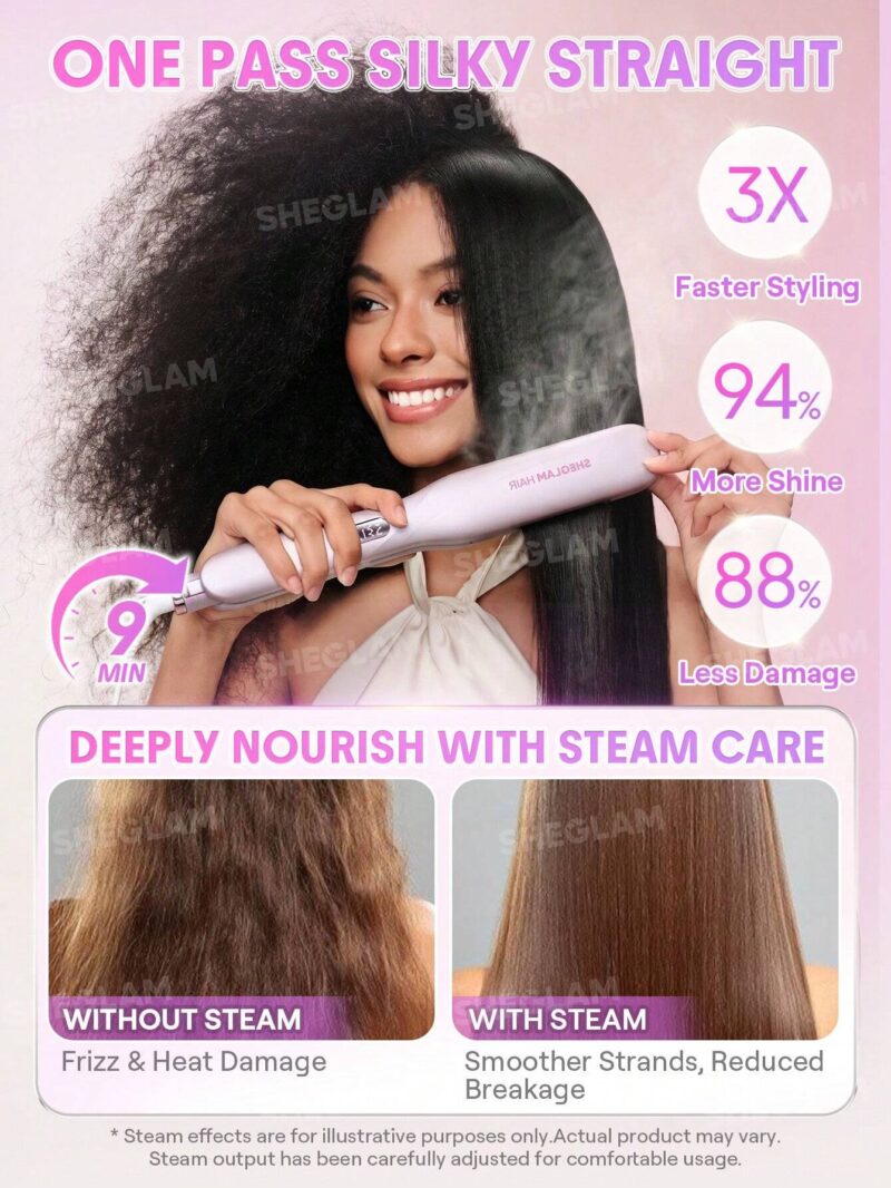 اتو بخار مو شیگلام SHEGLAM Hydra Shot Steam Iron Pro - Image 3