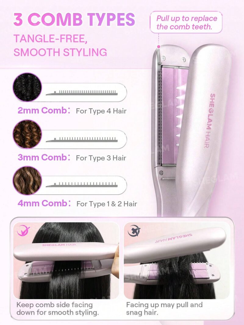 اتو بخار مو شیگلام SHEGLAM Hydra Shot Steam Iron Pro - Image 5