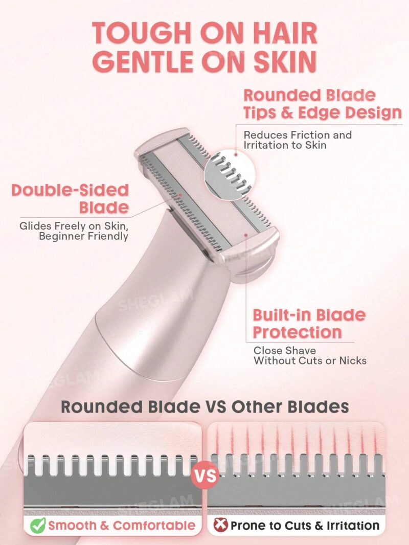 شیور برقی تک‌تیغه بدن و صورت شیگلم SHEGLAM Smooth Moves Single Blade Electric Razor - Image 4
