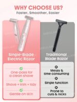 شیور برقی تک‌تیغه بدن و صورت شیگلم SHEGLAM Smooth Moves Single Blade Electric Razor - Image 8