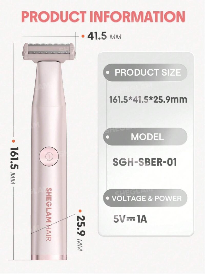 شیور برقی تک‌تیغه بدن و صورت شیگلم SHEGLAM Smooth Moves Single Blade Electric Razor - Image 10