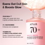 سرم روشن‌کننده و آبرسان آنوا ANUA Peach 70 Niacinamide Serum حاوی نیاسینامید حجم 30 میل - Image 4