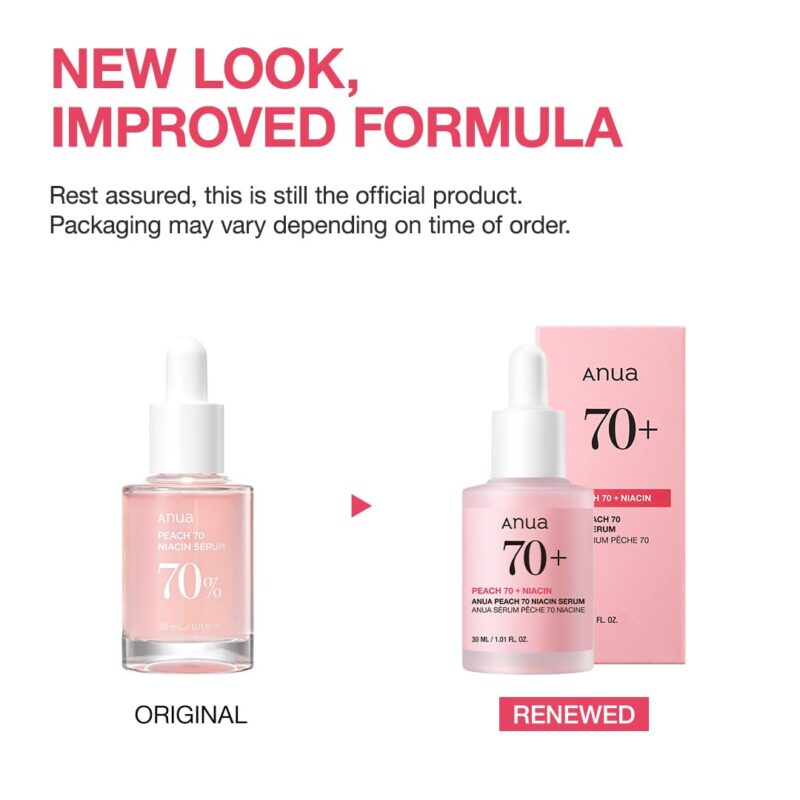 سرم روشن‌کننده و آبرسان آنوا ANUA Peach 70 Niacinamide Serum حاوی نیاسینامید حجم 30 میل - Image 2