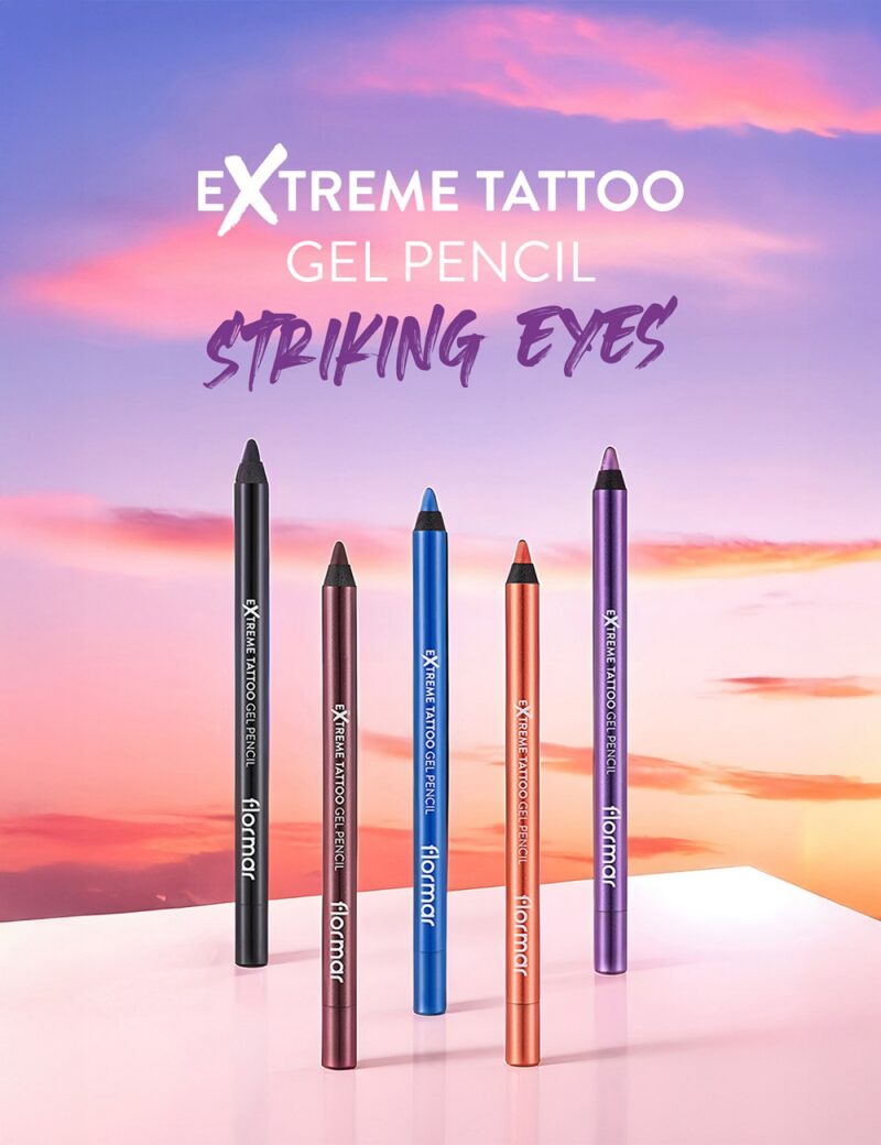 مداد چشم ژلی ضدآب فلورمار Flormar Extreme Tattoo Gel Pencil شماره 09 رنگ Pink Star - Image 6