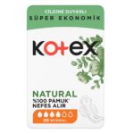 پد بهداشتی نرمال پنبه ای و ضدحساسیت کوتکس Kotex Natural Ultra Quadro Normal بسته 20 عددی