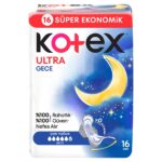 پد بهداشتی شبانه کوتکس Kotex Ultra Quadro مناسب استفاده شبانه بسته 16 عددی