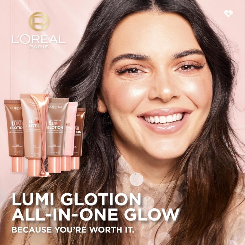 کرم درخشان‌کننده و هایلایتر مایع صورت و بدن لورآل LOreal Lumi Glotion رنگ 901 Fair حجم 40 میل - Image 9