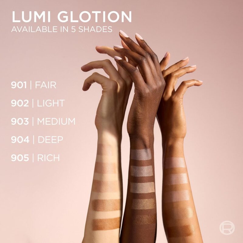کرم درخشان‌کننده و هایلایتر مایع صورت و بدن لورآل LOreal Lumi Glotion رنگ 901 Fair حجم 40 میل - Image 4