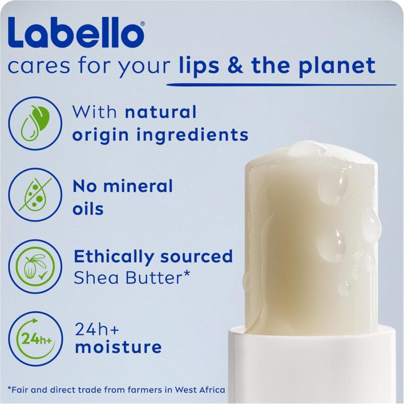 بالم لب مردانه مرطوب‌کننده و ضدآفتاب لابلو Labello Men Active SPF 15 بدون عطر و روغن معدنی وزن 4.8 گرم - Image 6