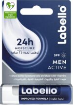 بالم لب مردانه مرطوب‌کننده و ضدآفتاب لابلو Labello Men Active SPF 15 بدون عطر و روغن معدنی وزن 4.8 گرم - Image 8