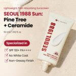 ضد آفتاب سبک و تقویت‌کننده سد دفاعی پوست کی‌سکرت K-SECRET SEOUL 1988 Sun Pine Tree + Ceramide SPF50 حجم 50 میل - Image 7
