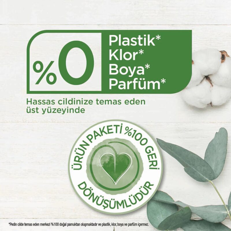 پد بهداشتی نرمال پنبه ای و ضدحساسیت کوتکس Kotex Natural Ultra Quadro Normal بسته 20 عددی - Image 3