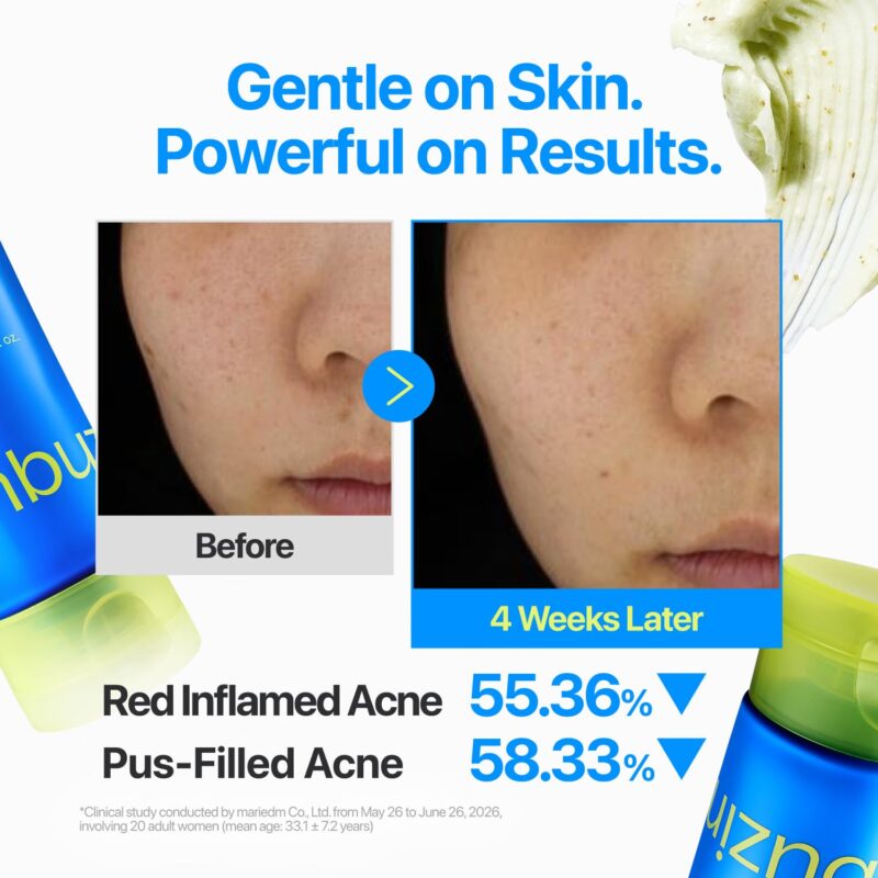 فوم شوینده صورت ضدجوش و پاک‌کننده منافذ نامبوزین Numbuzin Zero Blemish Clarifying حاوی 2٪ گوگرد، سالیسیلیک اسید و PHA حجم 150 میل - Image 4