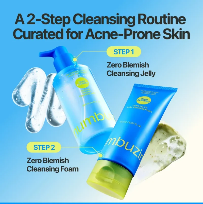 ژل میسلار پاک‌کننده صورت بدون چربی نامبوزین Numbuzin Zero Blemish مناسب پوست مستعد جوش حجم 200 میل - Image 6