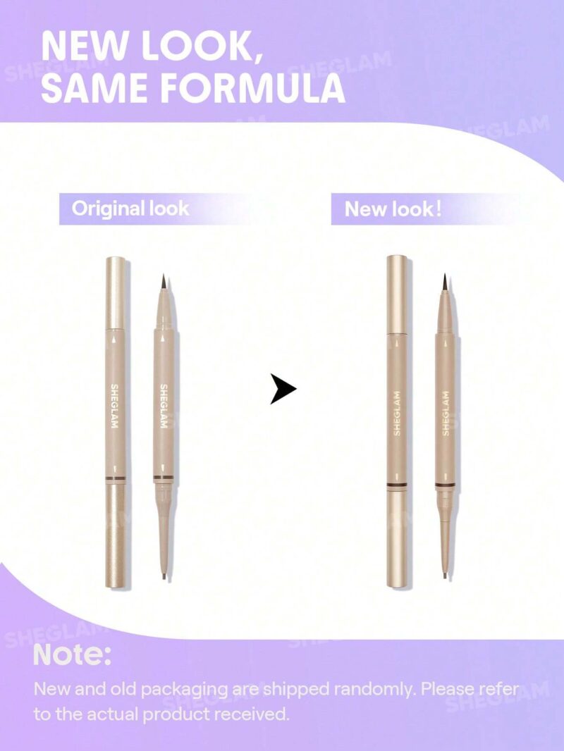 مداد و ماژیک دو سر ابرو ضدآب شیگلم SHEGLAM Brows On Demand 2-In-1 Brow Pencil رنگ Chocolate - Image 6